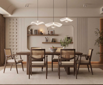 Wabi-sabi Style Dining Room-ID:926599536