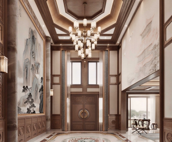 New Chinese Style A Living Room-ID:459270951