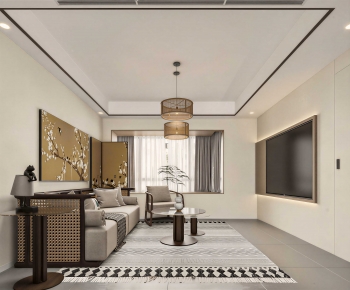 Modern A Living Room-ID:887854102
