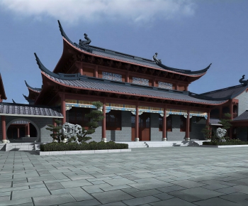 Chinese Style Ancient Architectural Buildings-ID:812944891
