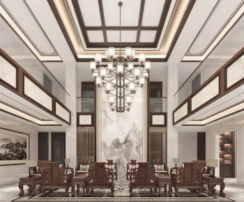 New Chinese Style A Living Room-ID:202352058