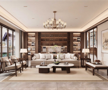 New Chinese Style A Living Room-ID:274050009