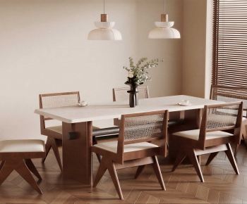 Wabi-sabi Style Dining Table And Chairs-ID:752851964