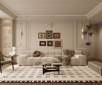 French Style A Living Room-ID:674600688
