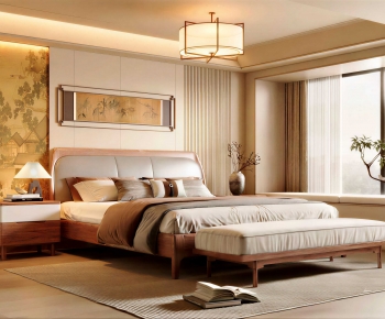 New Chinese Style Bedroom-ID:910420892