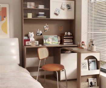 Modern Computer Desk And Chair-ID:959829095