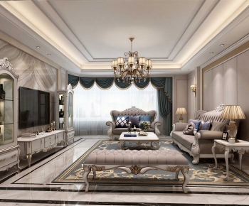 European Style A Living Room-ID:611058952