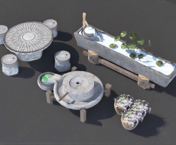 New Chinese Style Outdoor Tables And Chairs-ID:504282957