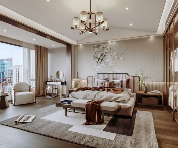 New Chinese Style Bedroom-ID:805337916