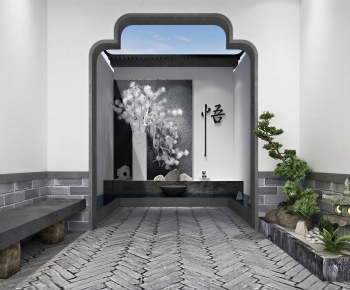 New Chinese Style Courtyard/landscape-ID:105910317