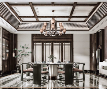 New Chinese Style Dining Room-ID:573528059