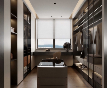 Modern Clothes Storage Area-ID:733339078
