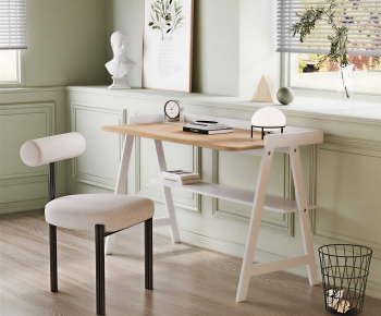Modern Computer Desk And Chair-ID:297805078