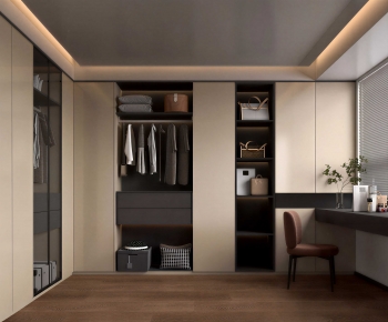 Modern Clothes Storage Area-ID:579648974