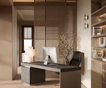 Wabi-sabi Style Study Space-ID:512305972