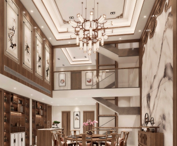 New Chinese Style Dining Room-ID:366055016