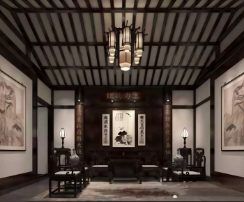 Chinese Style A Living Room-ID:637948041