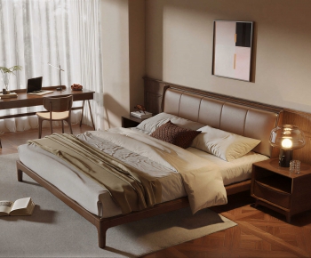 Modern Double Bed-ID:965480098
