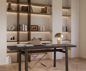 Modern Computer Desk And Chair-ID:725354917