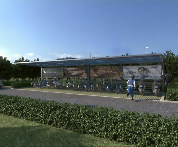 Modern Outdoor Parking Lot-ID:798670053