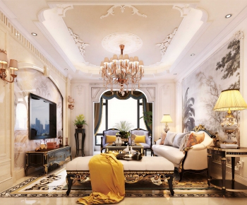 European Style A Living Room-ID:689845097