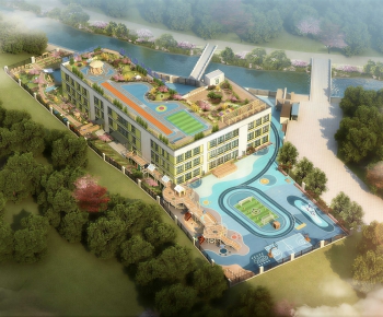 Modern Architectural Bird's-eye View Planning-ID:102380996