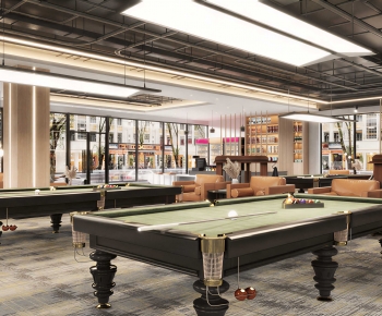 Industrial Style Billiard Room-ID:383501059