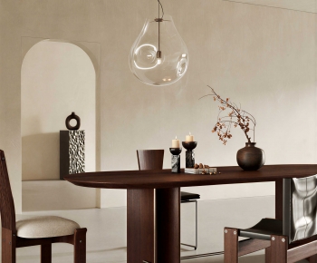 Wabi-sabi Style Dining Room-ID:457644941