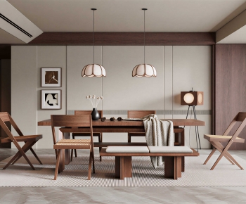 Wabi-sabi Style Dining Room-ID:259874112