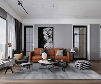 Modern A Living Room-ID:696367981