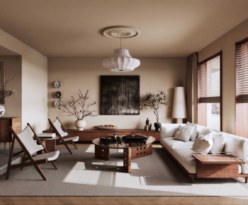 Wabi-sabi Style A Living Room-ID:964834932