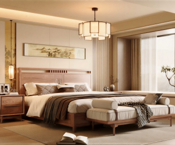 New Chinese Style Bedroom-ID:255258089
