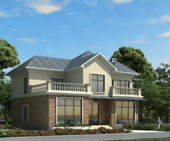 Simple European Style Detached Villa-ID:403361086