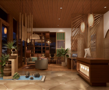 New Chinese Style Lobby Hall-ID:344269996
