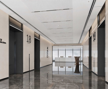 Modern Office Elevator Hall-ID:101349463