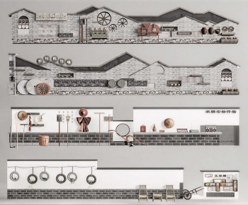 New Chinese Style Landscape Wall-ID:406196127