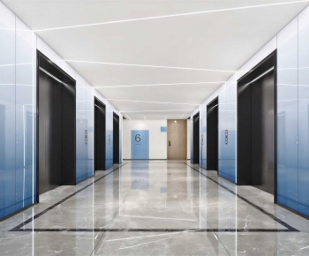 Modern Office Elevator Hall-ID:556924102
