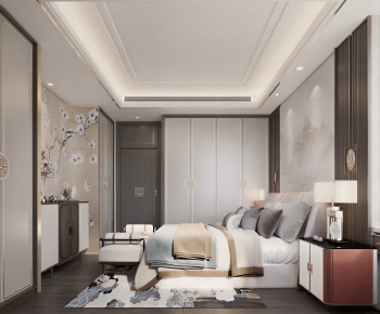 New Chinese Style Bedroom-ID:344573978