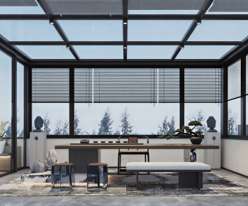 New Chinese Style Glass Sun Room-ID:823358063