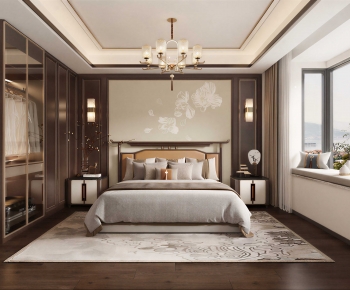 New Chinese Style Bedroom-ID:717680937