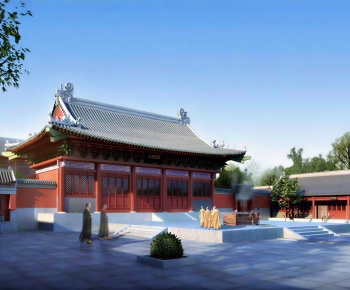 Chinese Style Ancient Architectural Buildings-ID:499558937