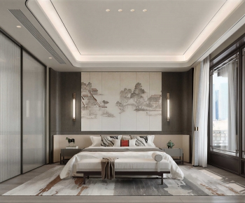 New Chinese Style Bedroom-ID:488398086