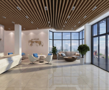 Modern Office Reception Desk-ID:583769089