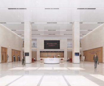 Modern Hospital Hall-ID:658567919