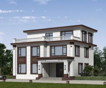 New Chinese Style Villa Appearance-ID:186825047