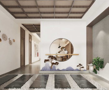 New Chinese Style Hallway-ID:132246974