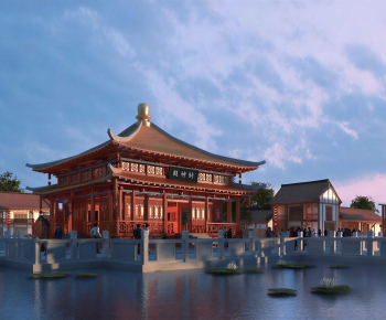 Chinese Style Ancient Architectural Buildings-ID:193995958