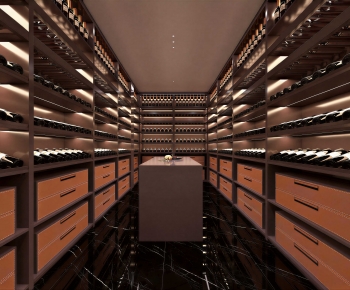 Modern Wine Cellar/Wine Tasting Room-ID:877449041