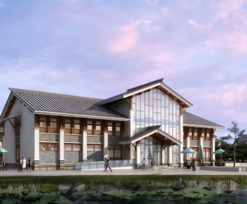 New Chinese Style Appearance Of Commercial Building-ID:956391108