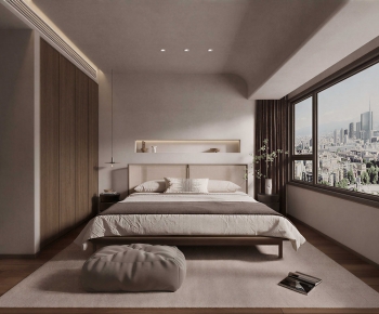 Wabi-sabi Style Bedroom-ID:989325052
